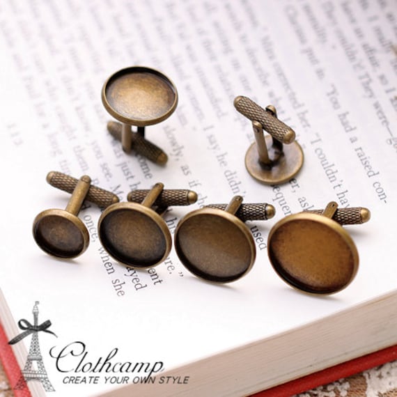 10pcs Support,Loop,Ear,14mm,glass sleeper,bronze round 14mm
