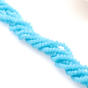 145pcs Crystal Beads Color Faceted Round Crystal Loose Beads Aurora Borealis Cut Glass Beads Jewelry Making Beads 3x4mm  -(CAB-EOB-86)