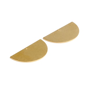 Messing Halbmond Charms, Rohmessing Ohrringe finden, Halbkreis Rohmessing Anhänger, Passend für DIY Halskette,Schmuckzubehör,30X16mm-RB1353