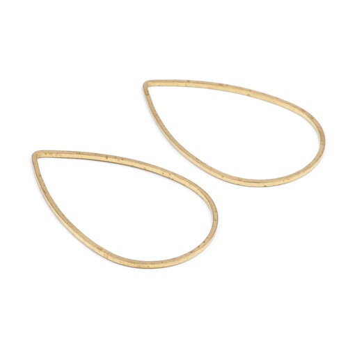 Brass Leaf Charmsraw Brass Textured Leaf Earring Etsy