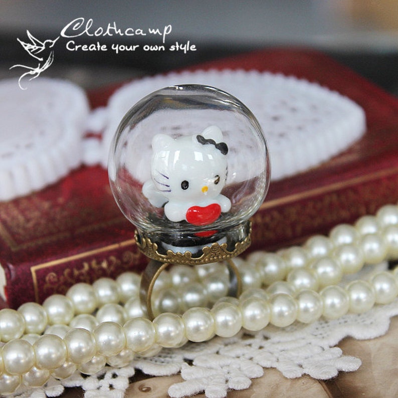 10 Sets Large Clear Glass Globe Bottle With Antique Bronzed Etsy