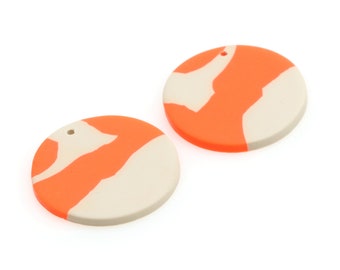 Round shaped Clay pendants,Necklace Jewelry Charms,Polymer Clay  Findings for jewelry making Earring Necklace Handmade,29.5mm,PC-231