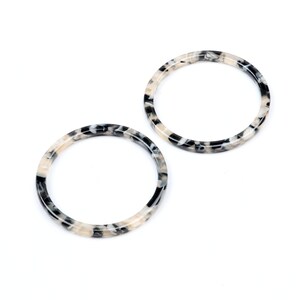 Acetate Circle Earring Charms,TortoiseShell Hoop Earrings Pendant,Acrylic Earrings,Earring Parts,Earrings Blanks Findings,37mm A196-ACE249N