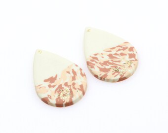 Polymer Clay Earring Findings,Necklace Jewelry Charms,Drop shaped Clay pendants for jewelry making Necklace Handmade,23.5x33mm,PC-051