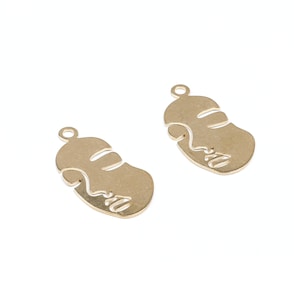 Messing Gesicht Charms, Ohrring Zubehör, Gesichtsform Anhänger, Rohlinge mit 1 Loch Ohrringe, passend für DIY Halskette, Anhänger, Schmuckzubehör-RB1050
