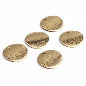 Brass Textured  Charms, Raw Brass Earrings Finding,Raw Brass  Pendant,Round Shaped Earrings Brass Charm,Jewelry Supplies,15.5mm-RB1165