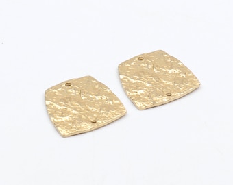Brass Geometry Charms,Raw Brass ladder Earring Findings,Textured Pendant, Fit For DIY Necklace,17.5mx17.5mm,Jewelry Supplies-RB1473