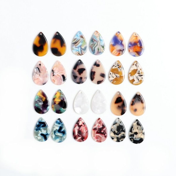 Acetate Acrylic Earring Charms,Tortoise Shell Beads,Teardrop Pendants,Earring Findings,Earring Parts,Jewelry Making 22mmx14mm ,ACE256 HPP