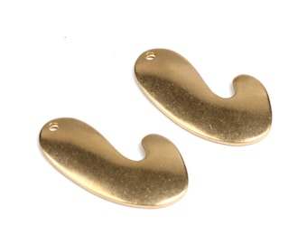 Brass Arc Charms,  Raw Brass Earrings Findings,Raw Brass  Pendant,Geometric shaped Earrings Brass Charm,Jewelry Supplies,25x15mm-RB1318