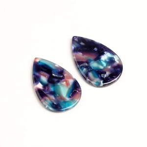 Acetate Acrylic Earring Charms,Tortoise Shell Beads,Teardrop Pendants,Earring Findings,Earring Parts,Jewelry Making 31mmx20mm A18-ACE257C