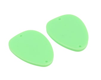 Piezas de pendientes abstractos, dije acrílico verde, conectores de pendientes colgantes de 2 agujeros, hallazgos de pendientes, bricolaje, suministros de joyería 36x25 mm, A431-ACE340G KM