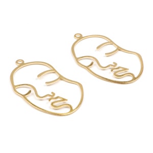 Brass Disc Charms,Earring Findings, Face Shape Pendant,Blanks With 1 Hole Earrings,Fit For DIY Necklace,Pendants,Jewelry Supplies-RB1102