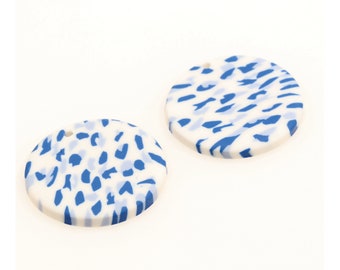 Round shaped Clay pendants,Necklace Jewelry Charms,Polymer Clay  Findings for jewelry making Earring Necklace Handmade,29.5mm,PC-240