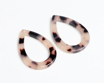Acetate Acrylic Earring Charms,Tortoise Shell Earrings,Teardrop Shaped Pendants,Earring Findings,Earring Parts,Jewelry Making A08-ACE101M