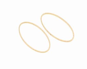 Messing Oval Charms, Ohrring Zubehör, oval Anhänger, Rohlinge Ohne Loch Ohrringe, Fit für DIY Halskette, Schmuck Lieferungen,20X40mm-RB1639