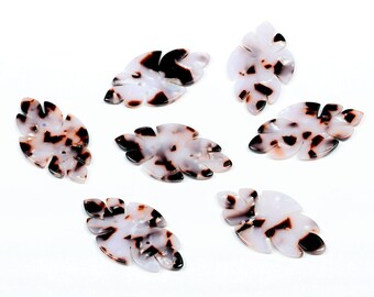 Tortoise Shell Acetate Earring Charms,Tortoiseshell Hoop Earrings, Acrylic Earrings,Leaf Shaped Pendants,Earrings Findings,DIY A09-ACE153D