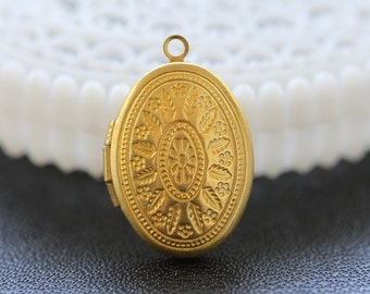 10 colgantes de latón en bruto estilo vintage, 16 x 24 mm (LOCK-62)