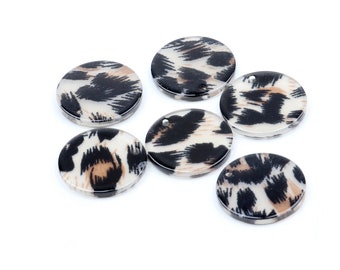 Tortoise Shell Beads,Acetate Acrylic Earring Charms,Circle Coin Shaped Pendants,Jewelry findings,Earrings Parts,One Hole,24MM A303-ACE181AV
