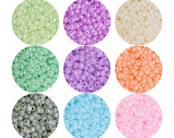 2.5mm Glass Seed Beads shiny pastel glass beads Pastel Color Opaque Seed Beads mix Mini Beads Rocailles beads 10g 20g 50g 100g GSB-D