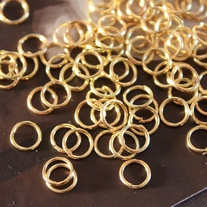 200 Pcs  6mm Nickel Free  Gold JumpRings ( JUR -15)