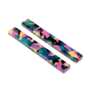 Schildpatt-Ohrring-Anhänger, Acetat-Stick-Anhänger, Dünner Stab-Ohrring-Anhänger, 8x60mm A377-ACE234BZ