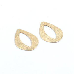 Brass Geometric Charms,  Raw Brass Earrings Findings,Raw Brass  Pendant,Drop Shaped Earrings Brass Charm,Jewelry Supplies,25x18mm-RB1477