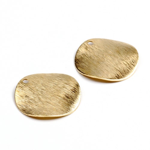 Brass Circlecharms Raw Brass Earrings Findingraw Brass Etsy
