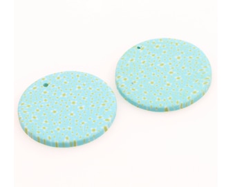 Round shaped Clay pendants,Necklace Jewelry Charms,Polymer Clay  Findings for jewelry making Earring Necklace Handmade,29.5mm,PC-270