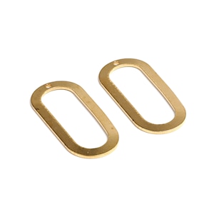 Messing Oval Charms, Ohrring Zubehör, oval Anhänger, Rohlinge mit 1 Loch Ohrringe, Fit für DIY Halskette, Schmuck liefert,29.5X14.5mm-RB1359