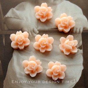 10 PCS  Wholesale Beautiful  Colorful 6-petal Flower Resin Cabochon - -12mm(CAB-I -25)