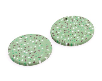 Round shaped Clay pendants,Necklace Jewelry Charms,Polymer Clay  Findings for jewelry making Earring Necklace Handmade,29.5mm,PC-246