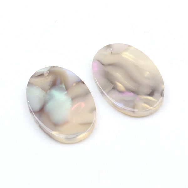 Tortoise Shell Earrings,Acetate Acrylic Earring Charms,Ovar Shaped Pendants,Acrylic Blank Tag,Pendant Findings, 26.5x17.5mm,A413-ACE304D