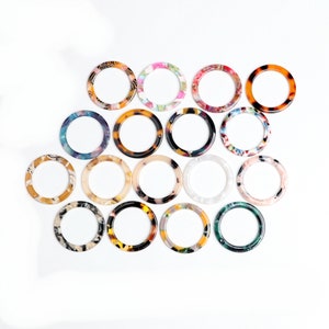 Acetate Acrylic Hoop Earring,Tortoise Shell Charms,Circle Shaped Pendant,Earring Parts,Jewelry blank Findings,DIY,One Hole,31mm ,ACE258