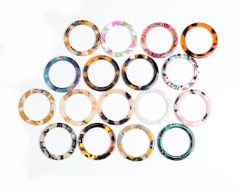 Acetat Acryl Ohrring, Schildpatt Charms, Kreis Anhänger, Ohrring Teile, Schmuck Rohling, DIY, ein Loch, 31 mm, ACE258