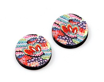 20% off -2020 NEW Unique 3D Embossed  16mm Round Handmade Wood Cut Cabochon to make Rings, Earrings, Bobby pin,Necklaces, Bracelets-(WG-402)