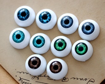 6Pcs 16mm  Eye ball Cabochon -(CAB-CX-B16)