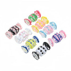 Handbemalte Acryl-Emaille-Süßigkeitsperlen, bunte Süßigkeiten-Perlen, Kawaii-Perlen, Schmuckherstellung, Armband, Schlüsselanhänger, Lochgröße: 2,5 mm, EC-26