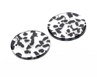 Tortoise Shell Beads,Acetate Acrylic Earring Charms,Round Shaped Pendants,Jewelry findings,Earrings Parts,One Hole,24MM A451-ACE181BD