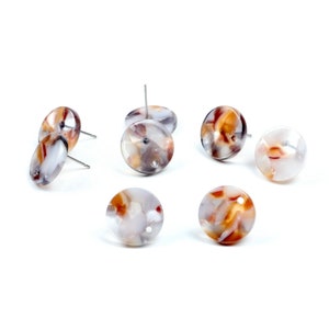 Tortoise Shell Stud Earring,Acetate Acrylic Earrings Stud,Circle Shaped Earrings Blanks,Earring Connector Finding,Post Charms,A67-ACE5151EA