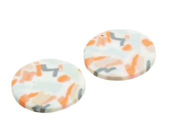 Round shaped Clay pendants,Necklace Jewelry Charms,Polymer Clay  Findings for jewelry making Earring Necklace Handmade,29.5mm,PC-254