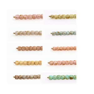 4mm Picasso Czech Glass Beads Square Glass Beads spacers Opaque 10 colors Jewelry Making bead Firepolished Spacer Perles 50PCS (CGB-D)