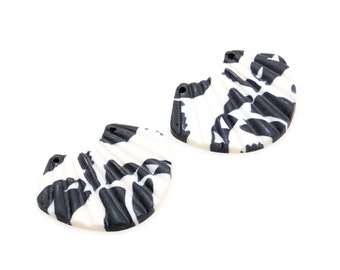 Polymer Clay Earring Findings-Necklace Jewelry Charms-2 holes Geometric Clay pendants for jewelry making Necklace Handmade-28.5X36mm-PC-039