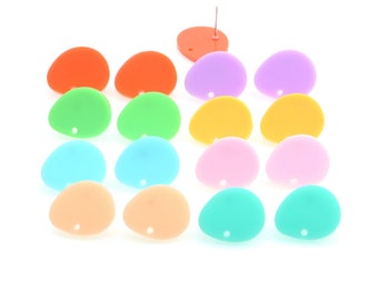 Candy Color Acrylic Earring Stud,Geometry Earrings Blanks With Connector Hole,316 Stainles Steel Earring Posts Jewelry Supplies ACE5213EA KM