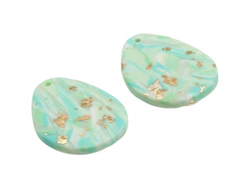 Polymer Clay Earring Finding-Necklace Jewelry Charms-Drop shaped Clay pendants for jewelry making Necklace Handmade-31X23mm-PC-0185