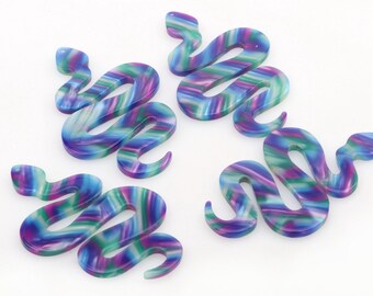 Tortoise Shell Earring Charms,Acetate Acrylic Large Snake Pendants,Jewelry Supplies Earrings Parts,Earring Blanks,60mmx38mm,A447-ACE289V