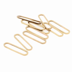 Ovale Charms aus Messing, Ohrringzubehör, ovaler Anhänger, Rohlinge ohne Loch Ohrringe, passend für DIY-Halskette, Schmuckzubehör, 25 x 6 mm-RB1587