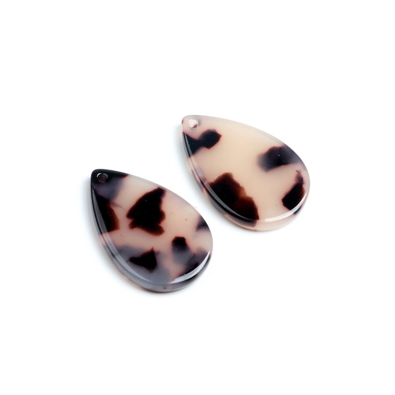Acetate Acrylic Earring Charms,Tortoise Shell Beads,Teardrop Pendants,Earring Findings,Earring Parts,Jewelry Making 22mmx14mm A08-ACE256E image 1