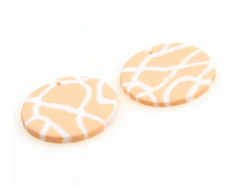 Round shaped Clay pendants,Necklace Jewelry Charms,Polymer Clay  Findings for jewelry making Earring Necklace Handmade,29.5mm,PC-268
