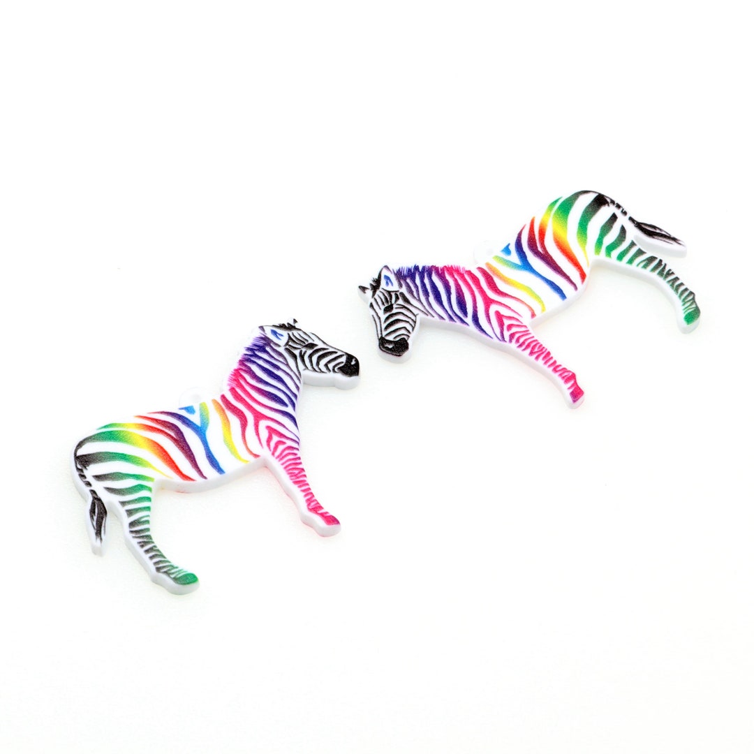 Printed Acrylic Earring Charms,zebra Flat Pendant,printing Printed Acrylic Earring Charms,zebra Flat Pendant,printing