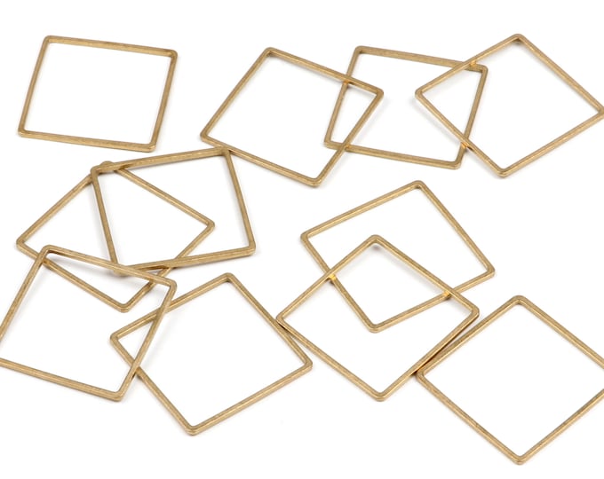 Brass Geometry Charms Raw Brass Earrings Findingsraw Brass - Etsy